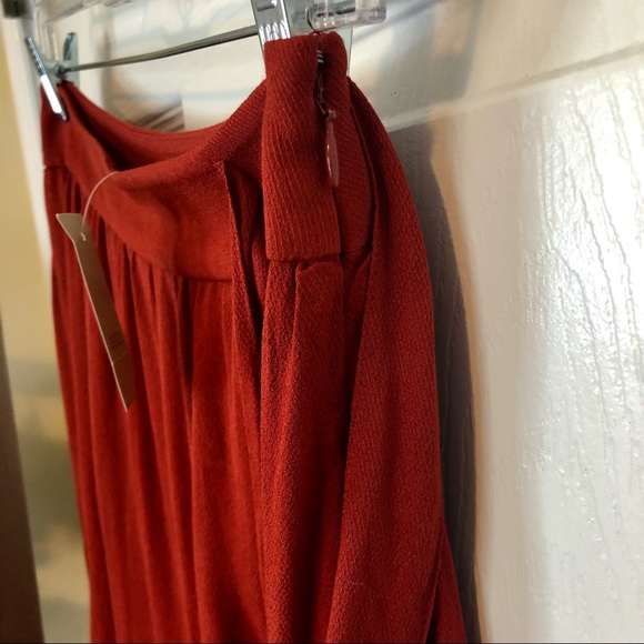 LOFT Petites Rust “Wrap Ruffle Style” Skirt - Picture 7 of 9